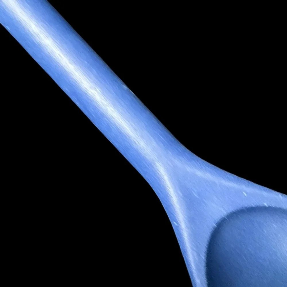 Blue Cooking Spoon Solid Plain Kitchen‎ Utensil Single Item Durable Handle